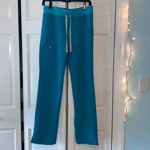 Figs Teal Kade Cargo Scrub Pants